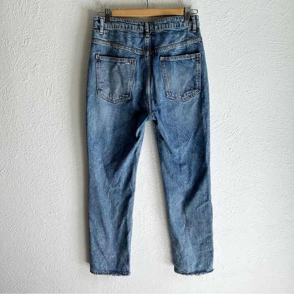 Free People Dakota Straight Leg Jean in Indigo Blue Sz 28 - Picture 3 of 6
